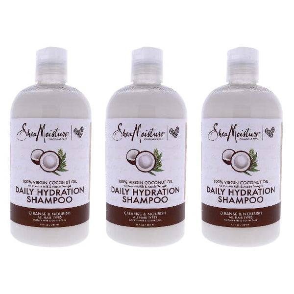 Shea Moisture 100 Percent Virgin Coconut Oil Daily Hydration Shampoo by Shea Moisture for Unisex - 13 oz Shampoo - Pack of 3