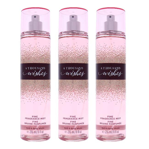 Bath & Body Works A Thousand Wishes by Bath and Body Works for Women - 8 oz Fine Fragrance Mist - Pack of 3