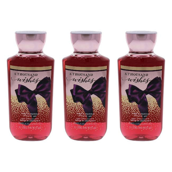 Bath and Body Works A Thousand Wishes by Bath and Body Works for Women - 10 oz Shower Gel - Pack of 3