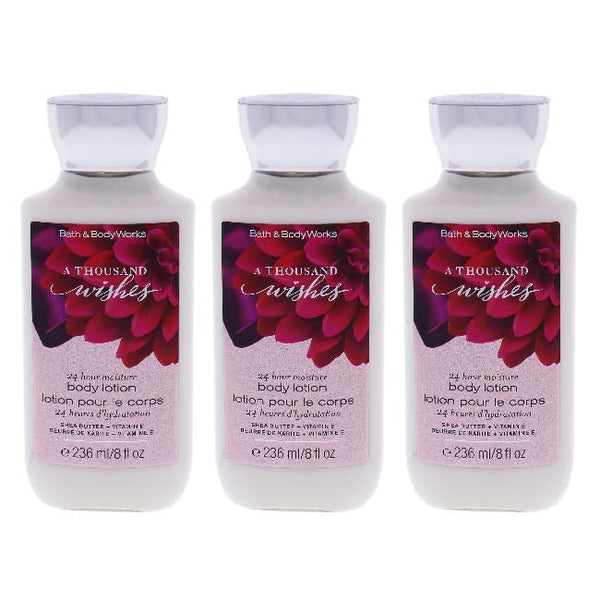 Bath and Body Works A Thousand Wishes Shea & Vitamine Body Lotion by Bath and Body Works for Women - 8 oz Body Lotion - Pack of 3