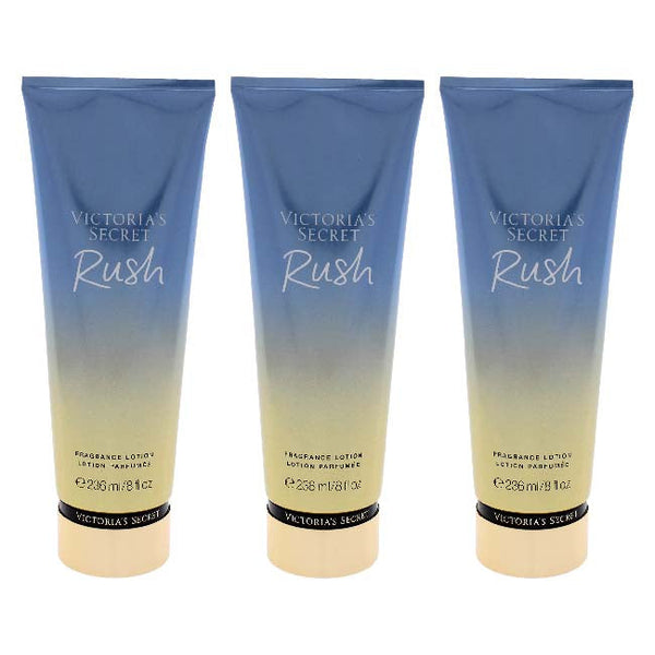 Victorias Secret Rush Fragrance Lotion by Victorias Secret for Women - 8 oz Body Lotion - Pack of 3