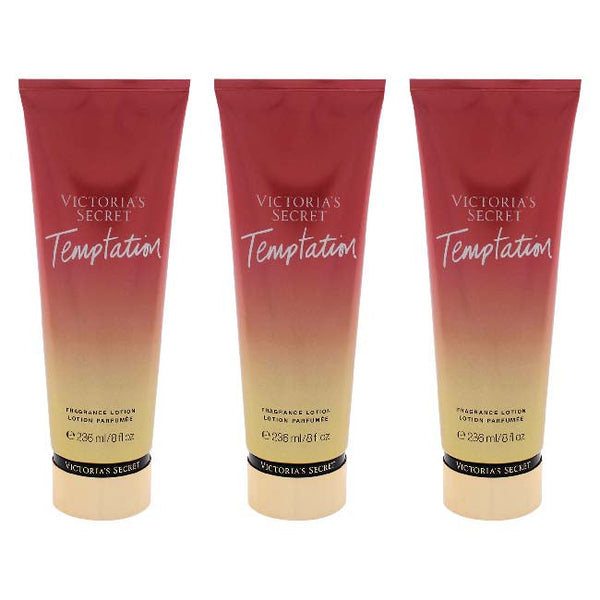 Victorias Secret Temptation Fragrance Lotion by Victorias Secret for Women - 8 oz Body Lotion - Pack of 3