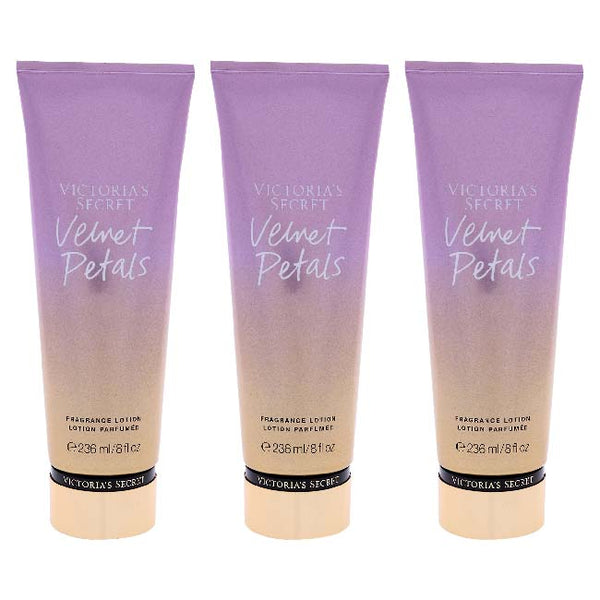 Victoria's Secret Velvet Petals Fragrance Lotion by Victorias Secret for Women - 8 oz Body Lotion - Pack of 3