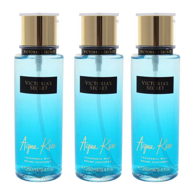 Victorias Secret Aqua Kiss by Victorias Secret for Women - 8.4 oz Fragrance Mist - Pack of 3