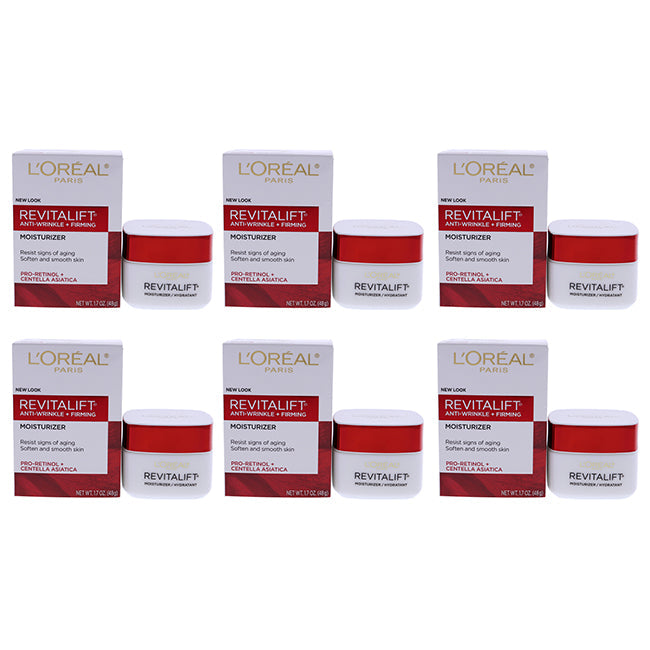LOreal Professional Revitalift Anti-Wrinkle and Firming Moisturizer Cream by LOreal Professional for Unisex - 1.7 oz Cream - Pack of 6