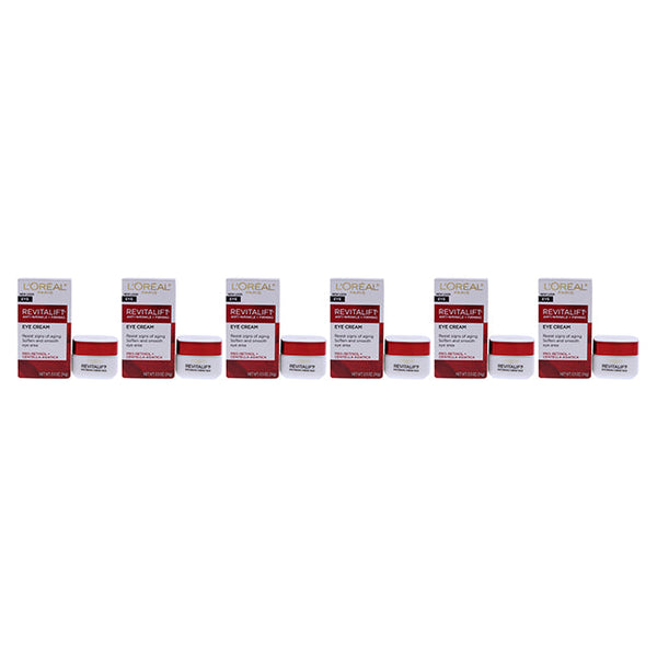L'Oreal Revitalift Anti-Wrinkle and Firming Eye Treatment by LOreal Professional for Unisex - 0.5 oz Cream - Pack of 6