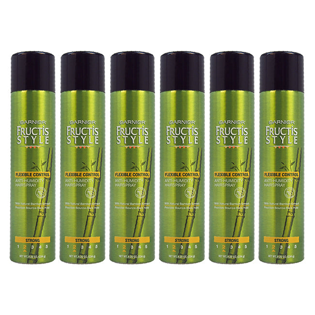 Garnier Fructis Style Flexible Control Anti-Humidity Strong Hairspray by Garnier for Unisex - 8.25 oz Hairspray - Pack of 6