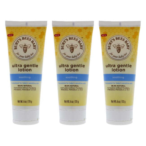 Burts Bees Baby Ultra Gentle Lotion by Burts Bees for Kids - 6 oz Body Lotion - Pack of 3