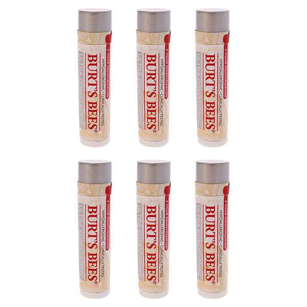 Ultra Conditioning Lip Balm with Kokum Butter Blister by Burts Bees for Unisex - 0.15 oz Lip Balm - Pack of 6