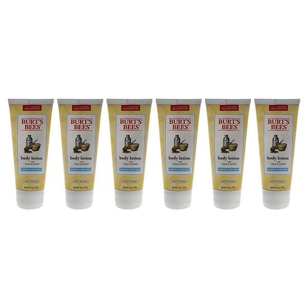Burts Bees Milk and Honey Body Lotion by Burts Bees for Unisex - 6 oz Body Lotion - Pack of 6