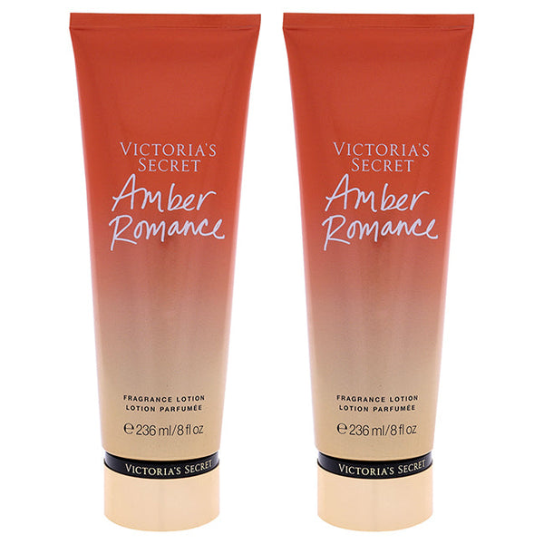 Victorias Secret Amber Romance Fragrance Lotion by Victorias Secret for Women - 8 oz Body Lotion - Pack of 2