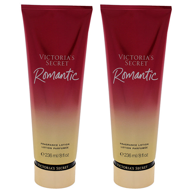 Victoria's Secret Romantic Fragrance Lotion by Victorias Secret for Women - 8 oz Body Lotion - Pack of 2