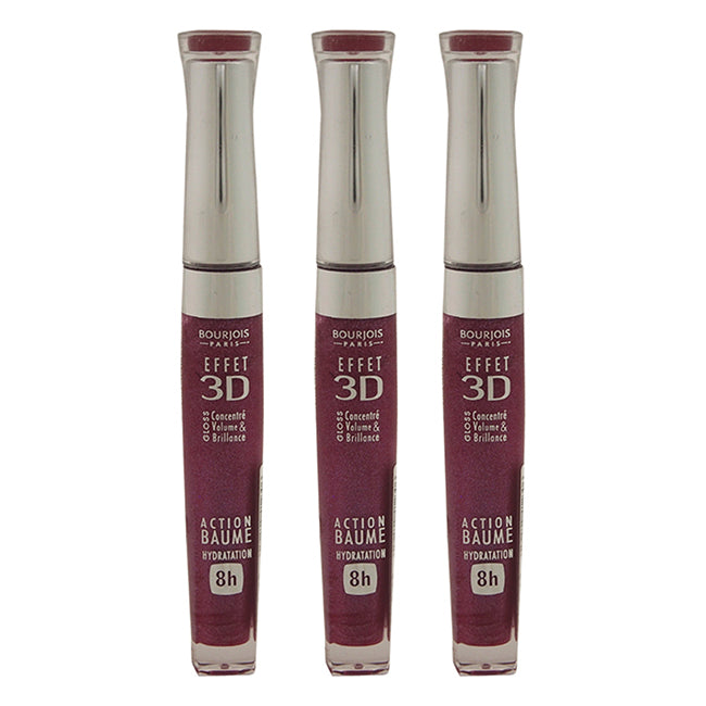 Bourjois 3D Effet Lip Gloss - 23 Framboise Magnific by Bourjois for Women - 0.19 oz Lip Gloss - Pack of 3