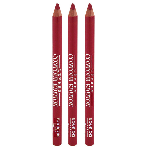 Bourjois Contour Edition Lip Liner - 07 Cherry Boom Boom by Bourjois for Women - 0.04 oz Lip Liner - Pack of 3