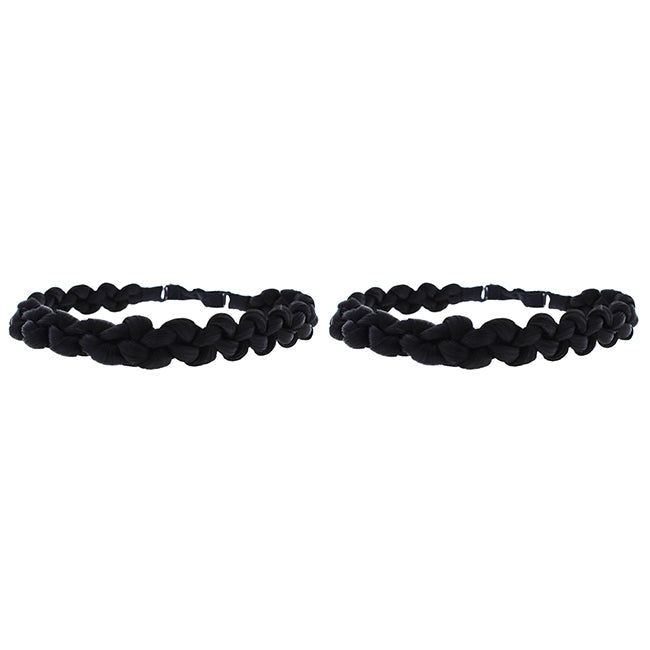 Hairdo Pop Thick Braid Headband - R2 Ebony by Hairdo for Women - 1 Pc Hair Band - Pack of 2