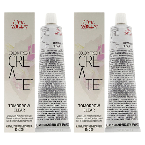 Color Fresh Create Semi-Permanent Color - Tomorrow Clear by Wella for Unisex - 2 oz Hair Color - Pack of 2