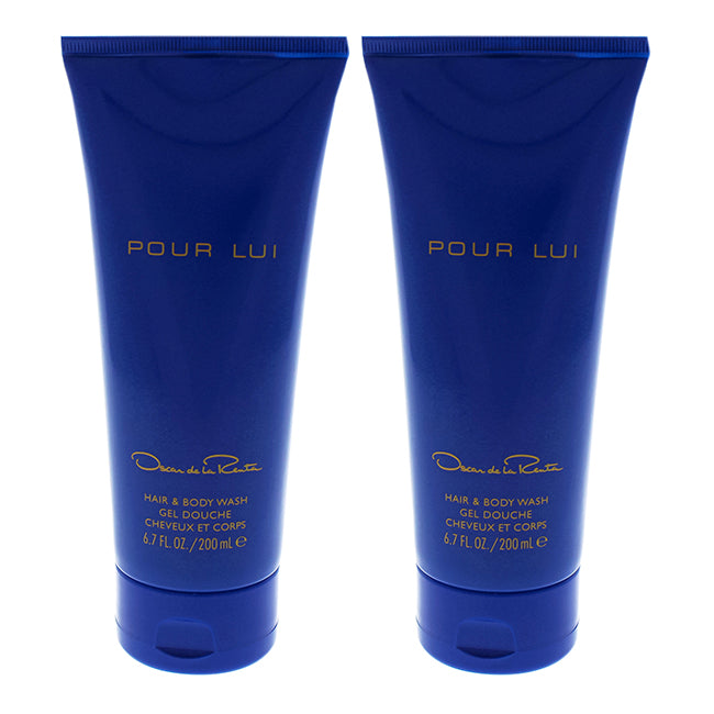 Oscar de la Renta Oscar Pour Lui by Oscar de la Renta for Men - 6.7 oz Hair and Body Wash - Pack of 2