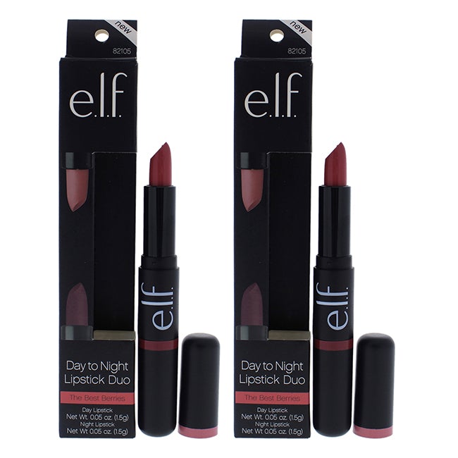 e.l.f. Day to Night Lipstick Duo - The Best Berries by e.l.f. for Women - 2 x 0.1 oz Lipstick - Pack of 2