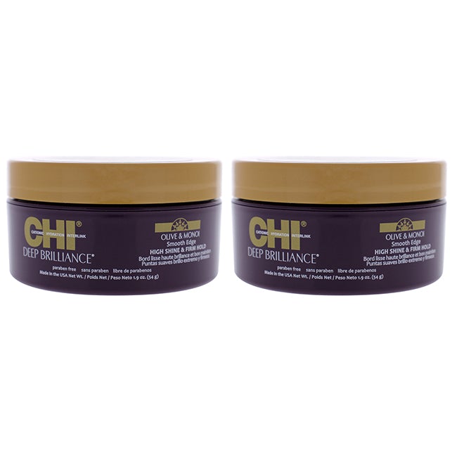 CHI Deep Brilliance Smooth Edge High Shine and Firm Hold by CHI for Unisex - 1.9 oz Cream - Pack of 2