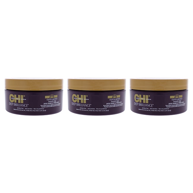 CHI Deep Brilliance Smooth Edge High Shine and Firm Hold by CHI for Unisex - 1.9 oz Cream - Pack of 3