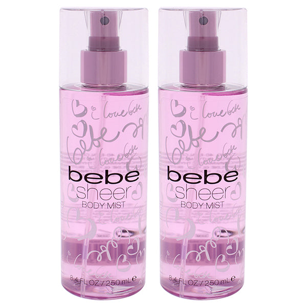 Bebe Sheer by Bebe for Women - 8.4 oz Body Mist - Pack of 2