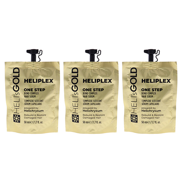Helis Gold Heliplex One Step Hair Serum by Helis Gold for Unisex - 1.7 oz Serum - Pack of 3