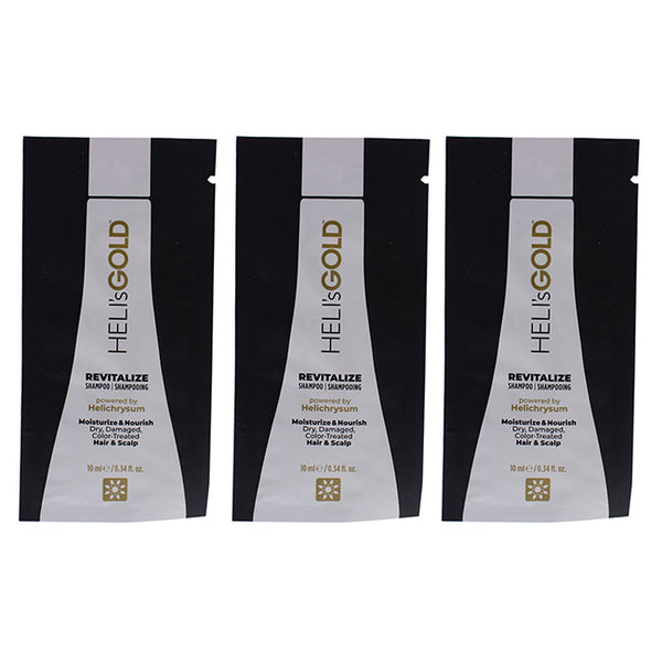 Helis Gold Revitalize Shampoo by Helis Gold for Unisex - 0.34 oz Shampoo - Pack of 3