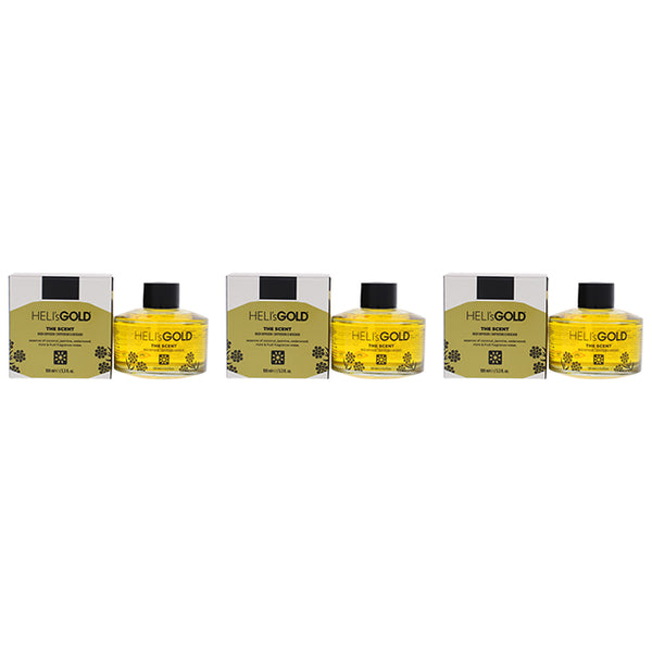 Helis Gold The Scent Reed Difuser Set by Helis Gold for Unisex - 2 Pc 3.3oz Diffuser, 7Pc Fiber Stick - Pack of 3