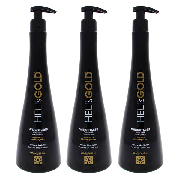 Helis Gold Weightless Conditioner by Helis Gold for Unisex - 16.9 oz Conditioner - Pack of 3