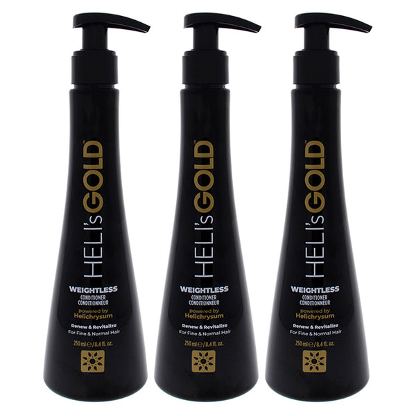 Helis Gold Weightless Conditioner by Helis Gold for Unisex - 8.4 oz Conditioner - Pack of 3