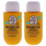 Sol de Janeiro Brazilian 4 Play Moisturizing Shower Cream Gel by Sol de Janeiro for Unisex - 3 oz Shower Gel - Pack of 2