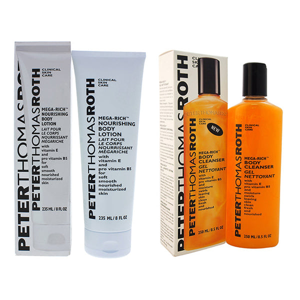 Peter Thomas Roth Mega-Rich Body Lotion and Cleanser Kit by Peter Thomas Roth for Unisex - 2 Pc Kit 8oz Body Lotion, 6.8oz Conditioner