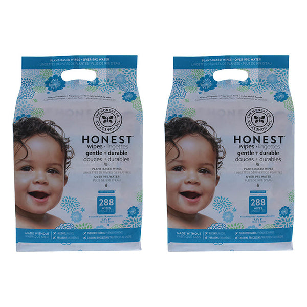 Honest Baby Wipes - Classic by Honest for Kids - 288 Count Wipes - Pack of 2