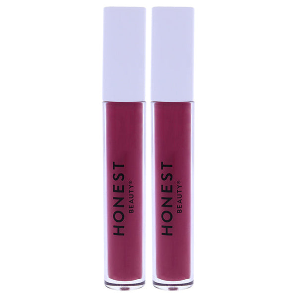 Honest Liquid Lipstick - Fearless by Honest for Women - 0.12 oz Lipstick - Pack of 2