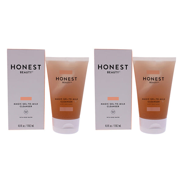 Honest Magic Gel-to-Milk Cleanser by Honest for Women - 4 oz Cleanser - Pack of 2