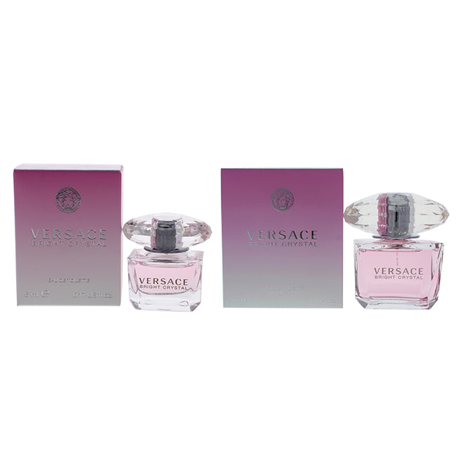 Versace Versace Bright Crystal Kit by Versace for Women - 2 Pc Kit 3oz EDT Spray, 5ml EDT Splash (Mini)