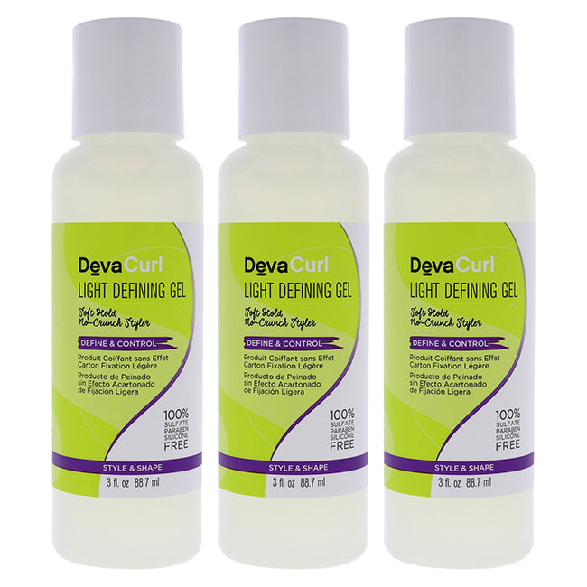 DevaCurl DevaCurl Light Defining Gel by DevaCurl for Unisex - 3 oz Gel - Pack of 3