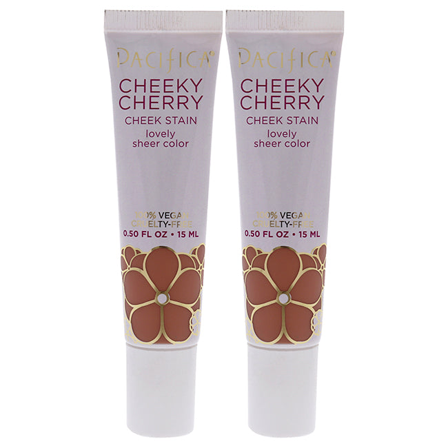 Pacifica Cheeky Cherry Cheek Stain - Cherry Baby by Pacifica for Women - 0.5 oz Blush - Pack of 2