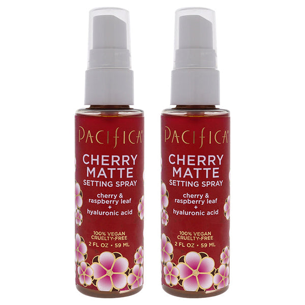 Pacifica Cherry Matte Setting Spray by Pacifica for Women - 2 oz Setting Spray - Pack of 2