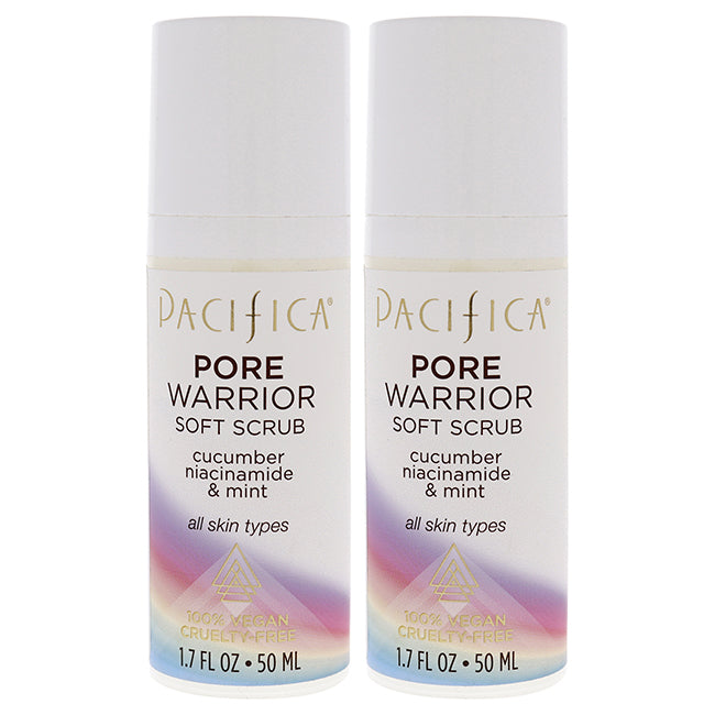 Pacifica Pore Warrior Soft Scrub by Pacifica for Unisex - 1.7 oz Scrub - Pack of 2