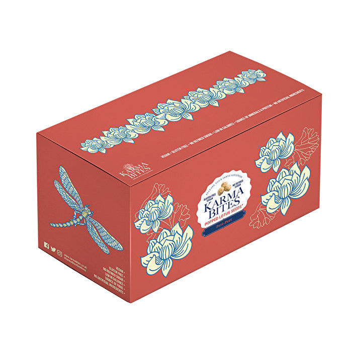 Karma Bites Popped Lotus Seeds Peri-Peri 25g x 12 Display 4.2kg