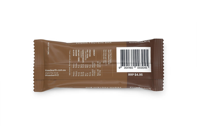 Kissed Earth Vegan Protein Bar Chocolate 50g x 12