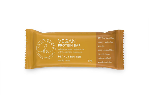 Kissed Earth Vegan Protein Bar Peanut Butter 50g x 12