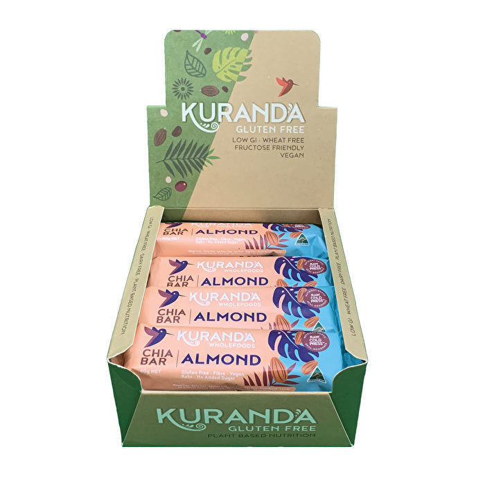 Kuranda Gluten Free Chia Bars Chia & Almond 40g x 16 Display