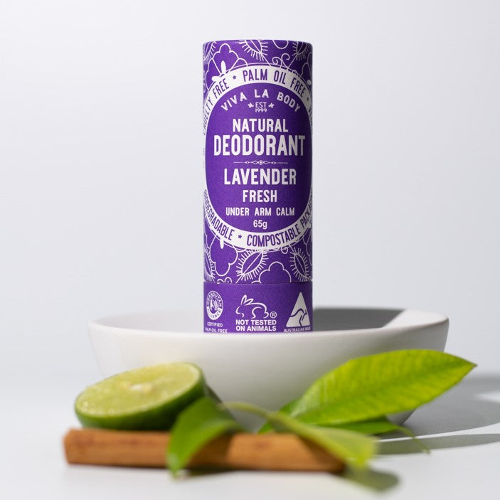 Viva La Body Natural Deodorant 65g Tube - Lavender Fresh