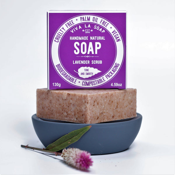 Viva La Body Tone & Smooth Lavender Scrub Soap 130g Bar