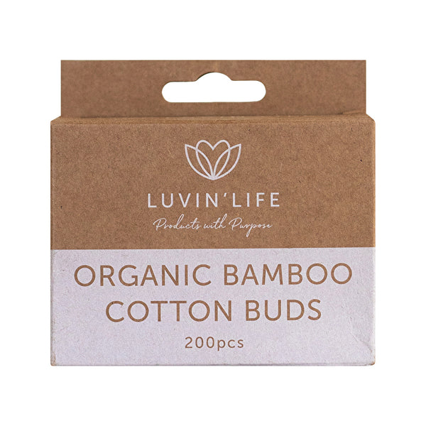 Luvin Life Luvin' Life Organic Bamboo Cotton Buds White x 200 Pack