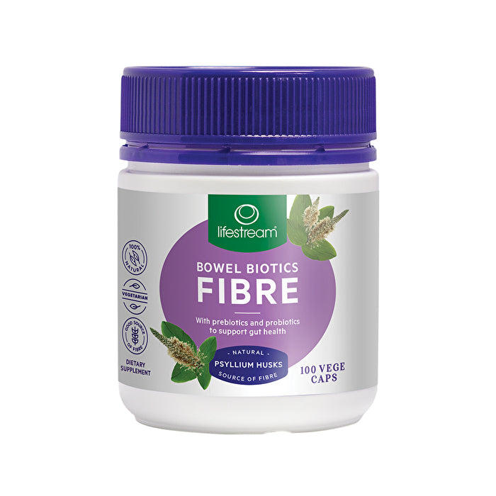 LifeStream Bowel Biotics Fibre with Prebiotics & Probiotics 100vc