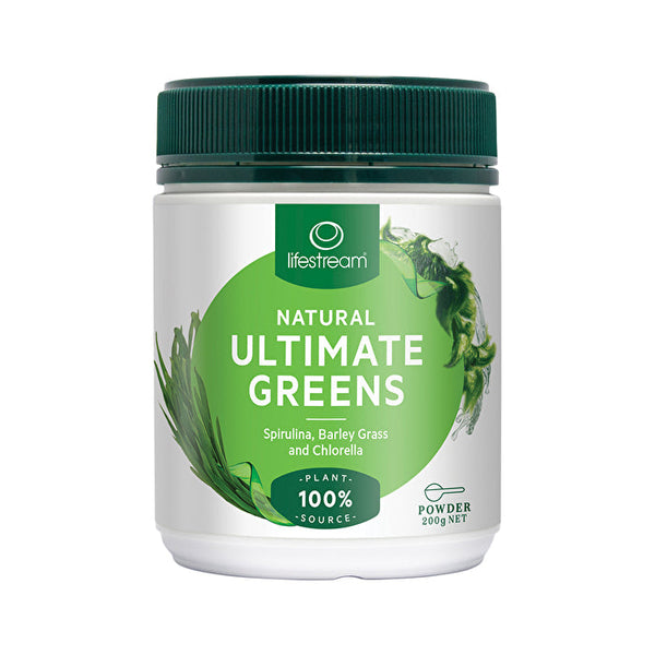 LifeStream Natural Ultimate Greens (spirulina, barley grass & chlorella) 200g