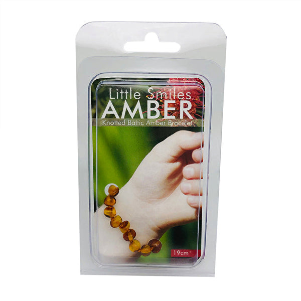 Little Smiles Amber Adult Amber Bracelet (19cm+) Brown